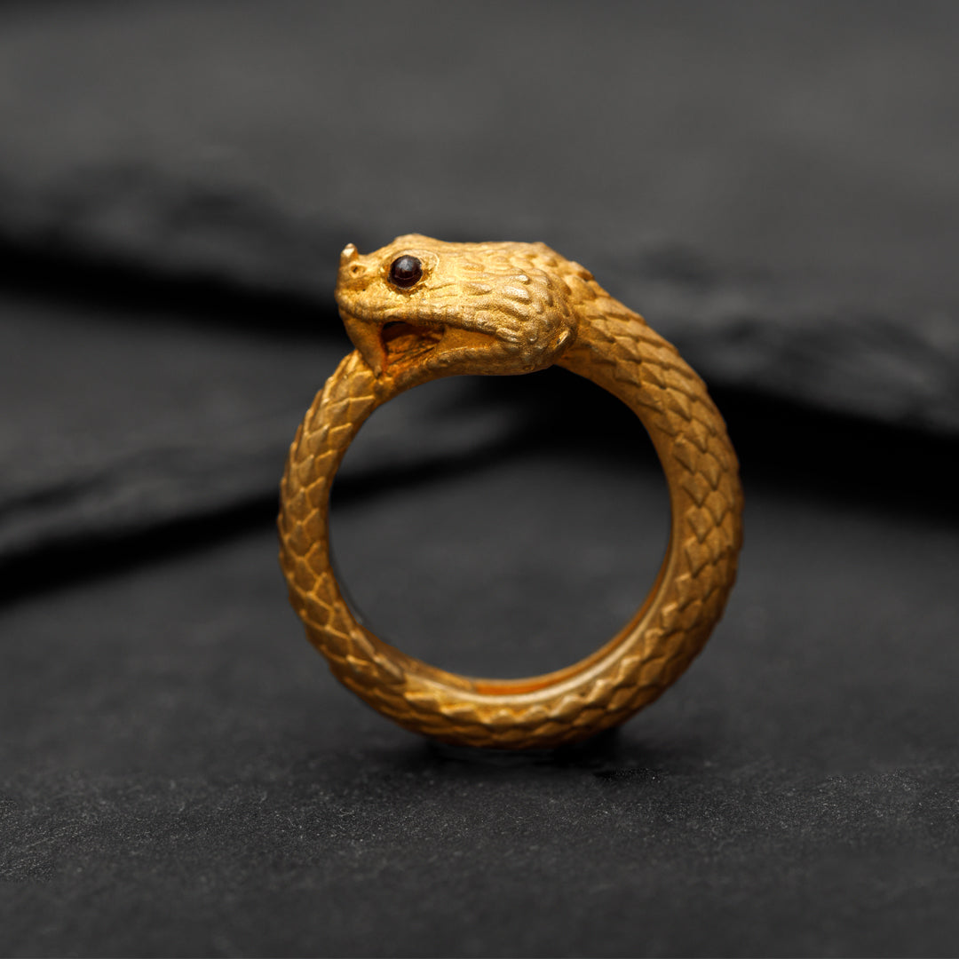 ”Cerastes” Boynuzlu Engerek Yüzük- Ouroboros