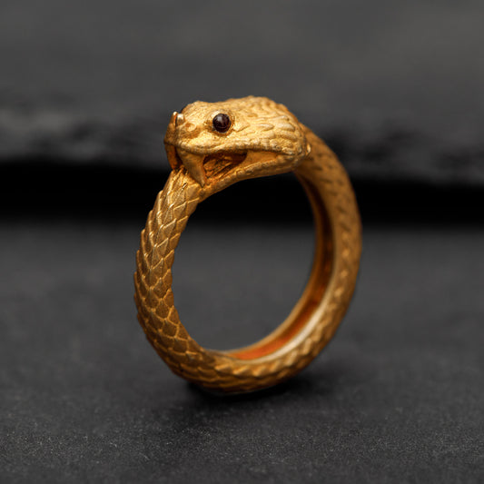 ”Cerastes” Boynuzlu Engerek Yüzük- Ouroboros
