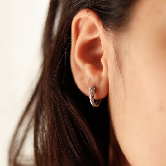 Engerek Ouroboros Küpe