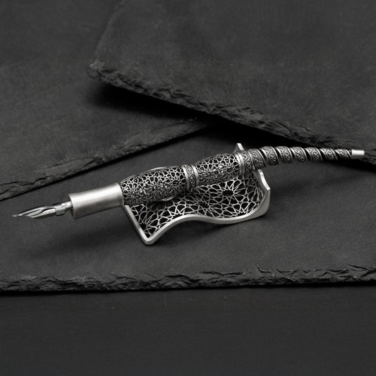 Sonsuz Yıldızlar / Gümüş kaligrafi ikili set