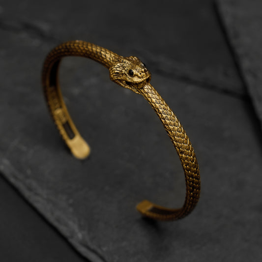 ”Cerastes” Boynuzlu Retro Engerek Bileklik- Ouroboros