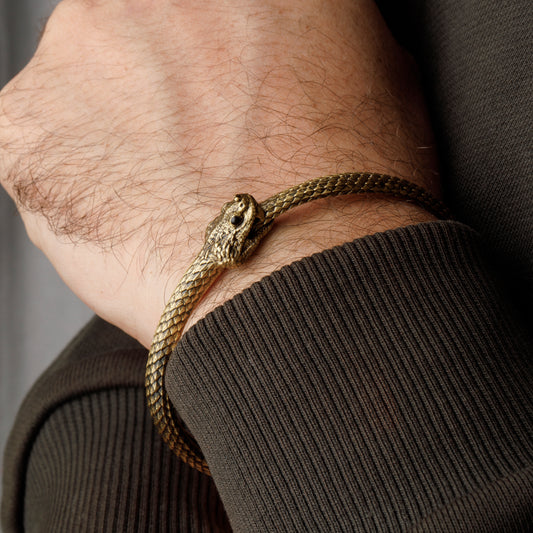 ”Cerastes” Boynuzlu Retro Engerek Bileklik- Ouroboros