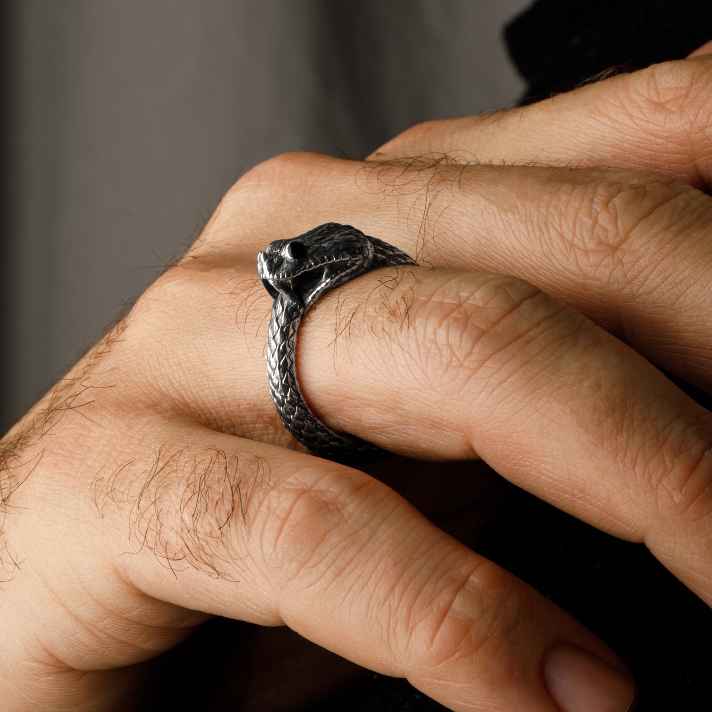 ”Cerastes” Boynuzlu Engerek Yüzük- Ouroboros